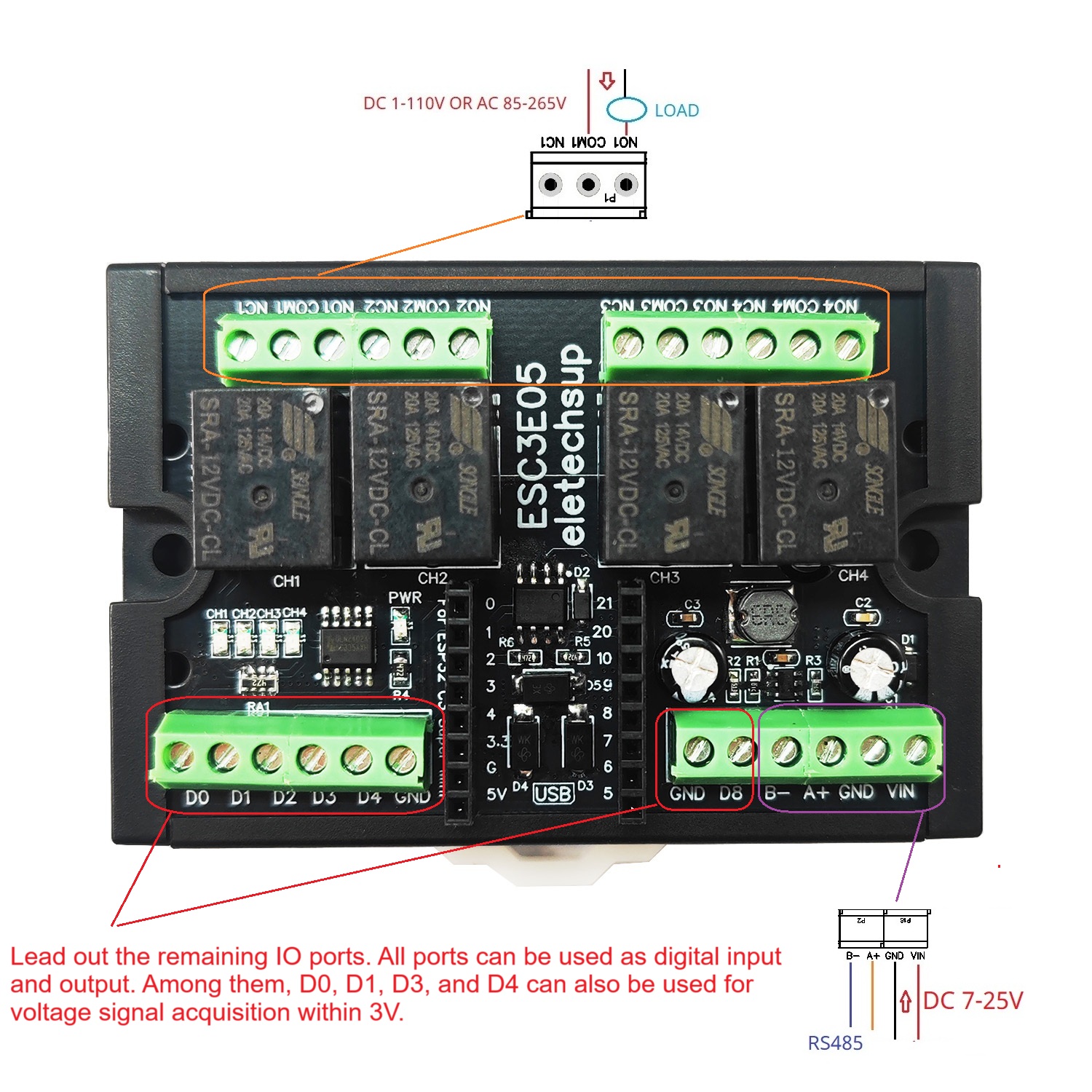 Home Automation With Arduino - Ultimate ESP32 C3 Relay Module 4