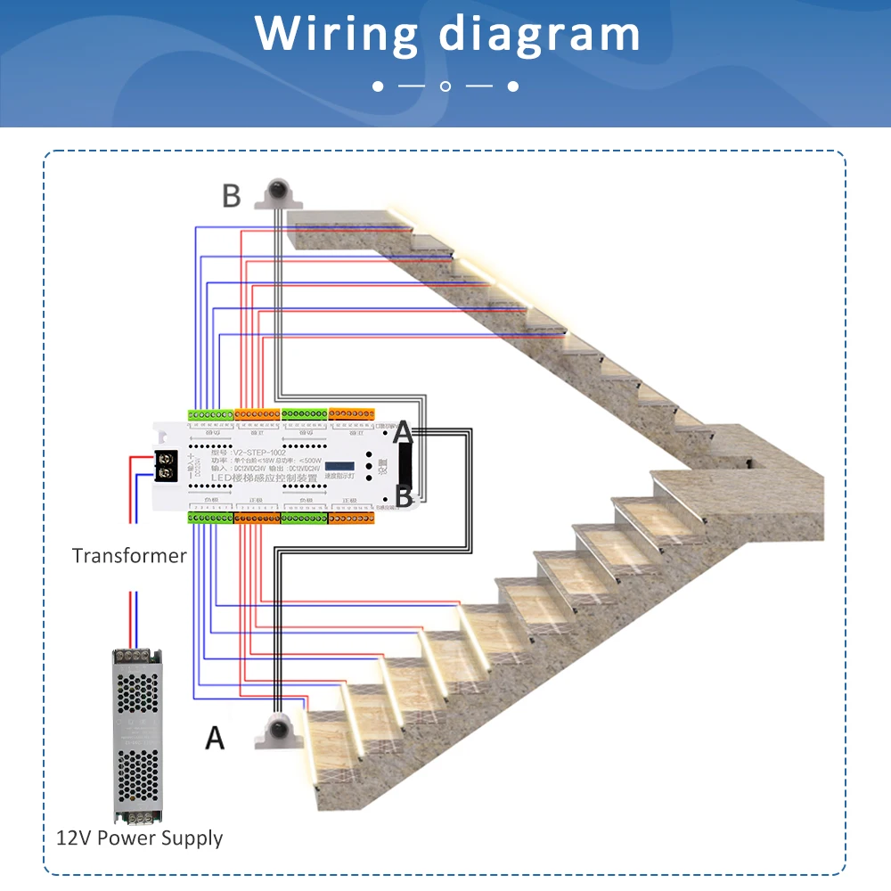 12V LED Stair PIR Motion Senso - Motion Sensor Pir Wired reseña y precio