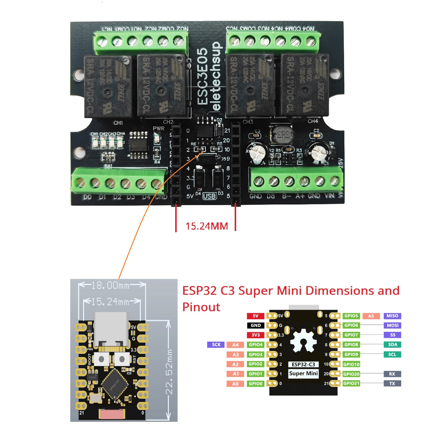 Ultimate ESP32 C3 Relay Module - Home Automation With Arduino reseña y precio