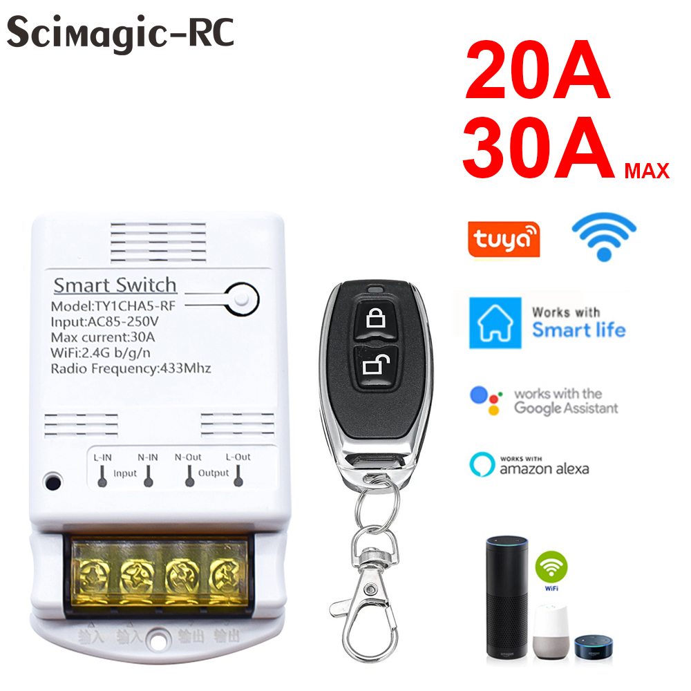 4000W 30A Wifi Switch Relay Tu - 433Mhz Receiver Module reseña y precio