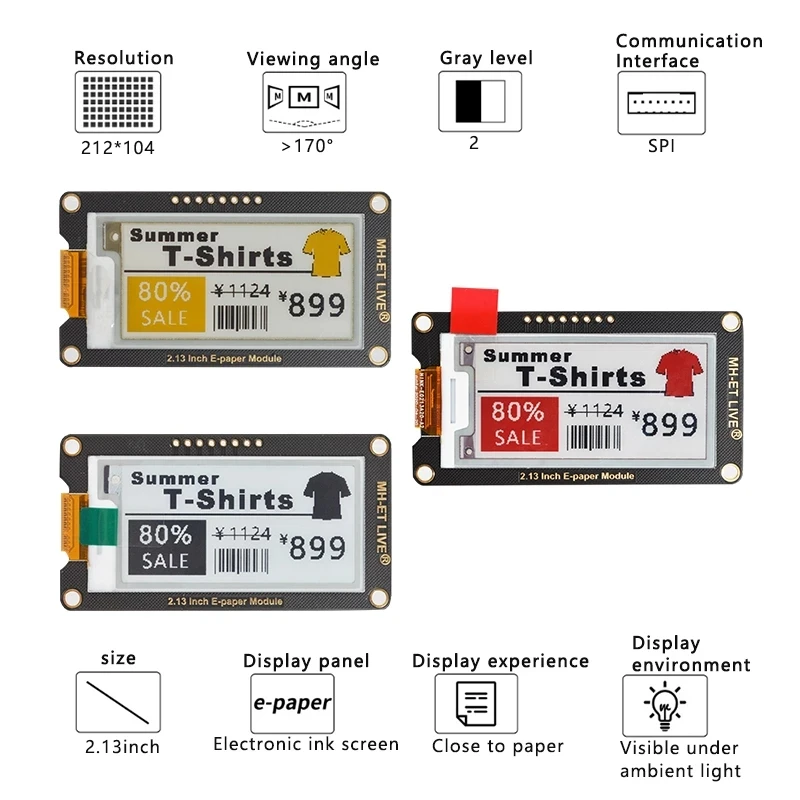 Inch Epaper Module E-paper E-I - Display Epaper 2.9 reseña y precio