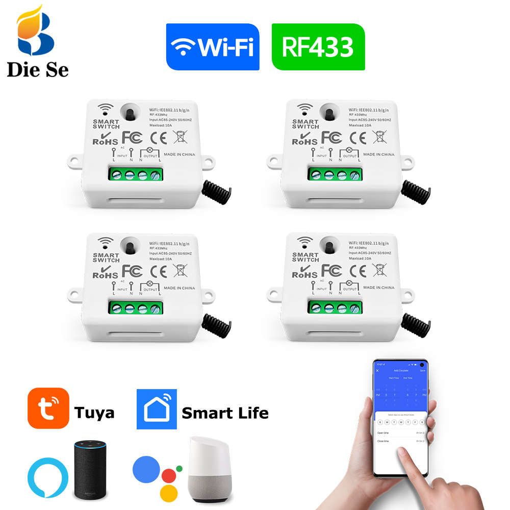 Tuya WiFi Smart Light Switch 4 - Home Automation Industry reseña y precio