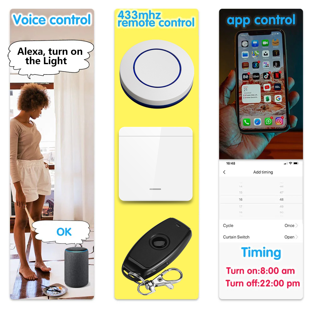 Tuya WiFi Smart Light Switch 4 - Home Automation Industry reseña y precio