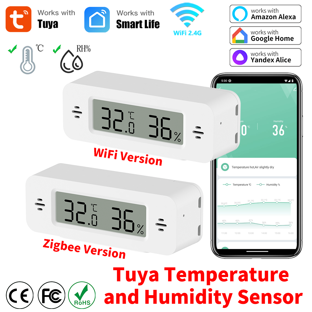 Tuya WiFi/Zigbee Temperature H - Home Automation Ideas reseña y precio