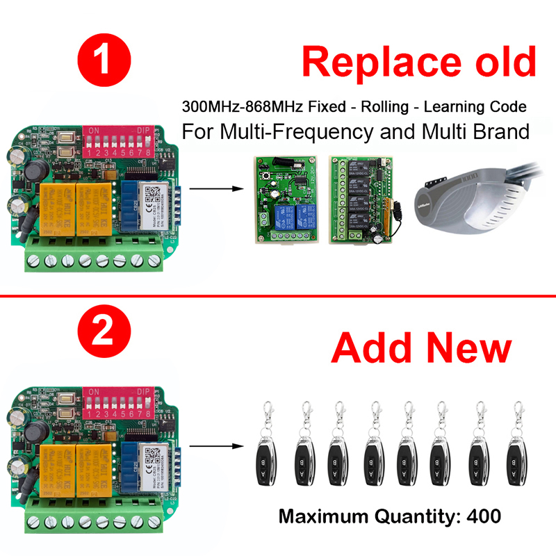 Universal Tuya WiFi Switch Gar - 433Mhz Receiver Module reseña y precio