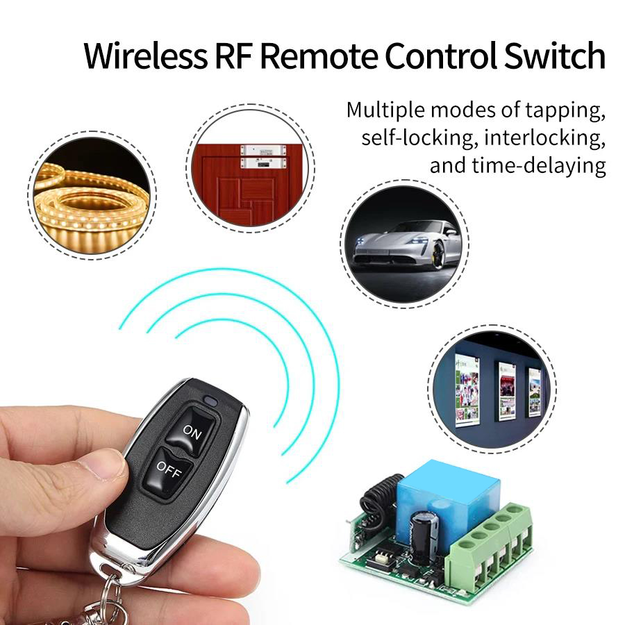 DC 12V 433Mhz RF Remote Contro - 433Mhz Receiver Module reseña y precio