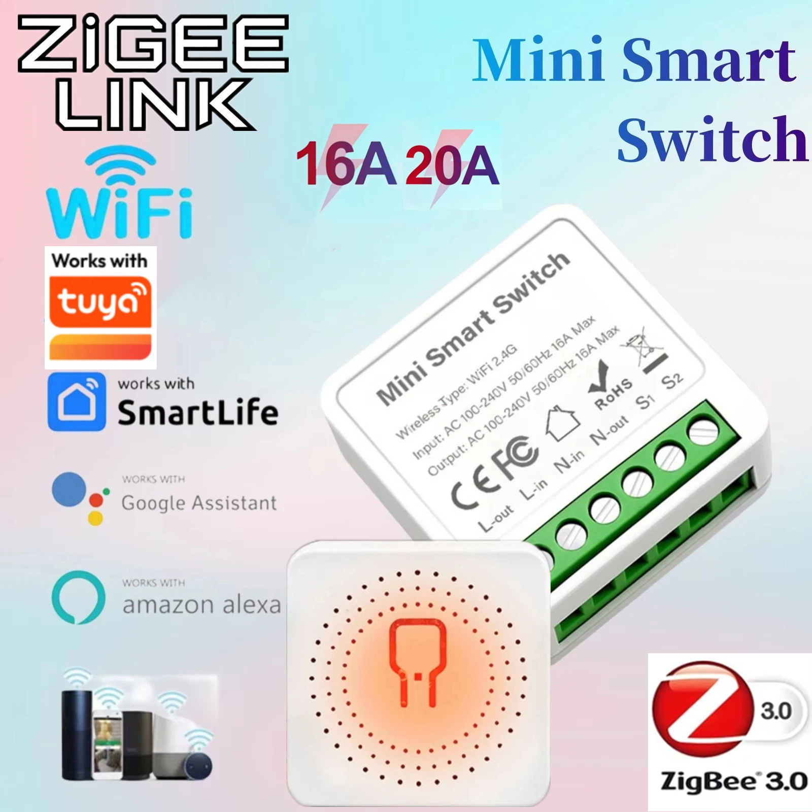 For Tuya Mini Smart WiFi Switc - Home Automation Ideas reseña y precio