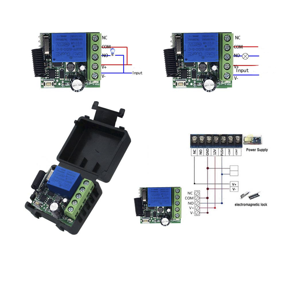 DC 12V 10A Relay Receiver Mini - 433Mhz Receiver Module reseña y precio