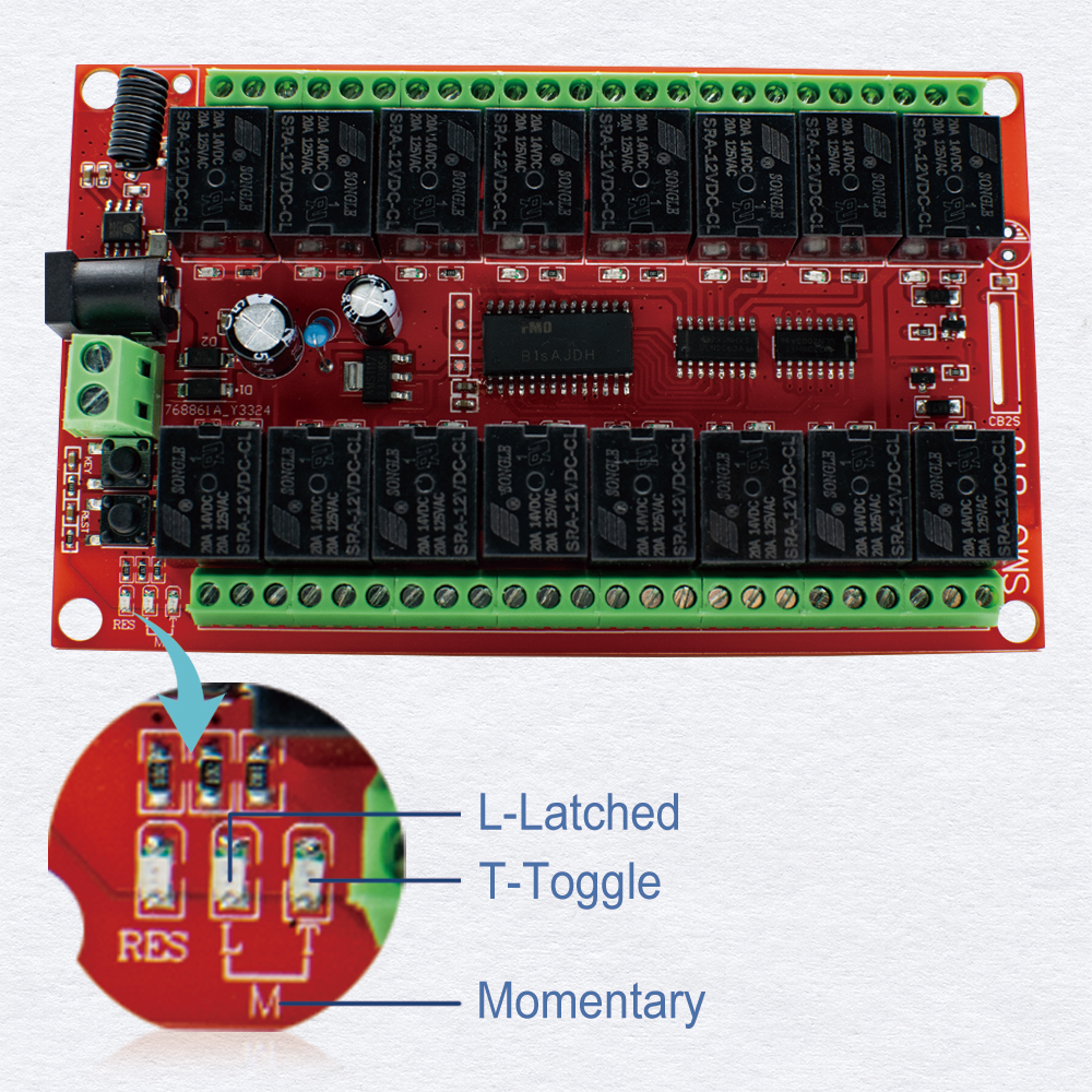 16CH 433MHz RF Wireless Remote - 433Mhz Receiver Module reseña y precio