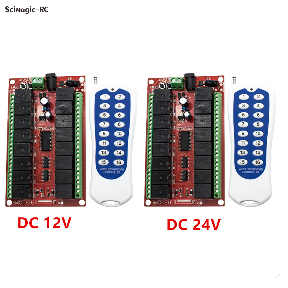 16CH 433MHz RF Wireless Remote - 433Mhz Receiver Module reseña y precio