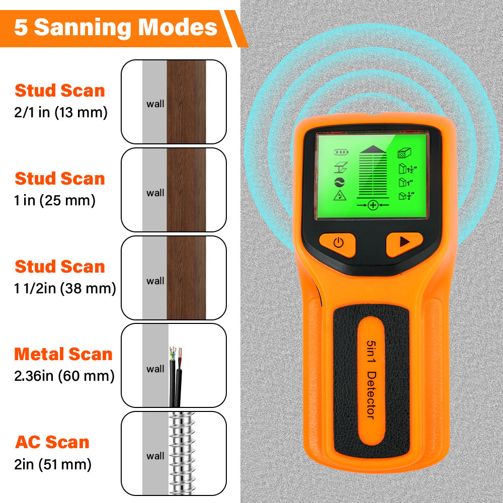 New 5-in-1 Wall Detector Handh - Water Leak Detector Wired reseña y precio