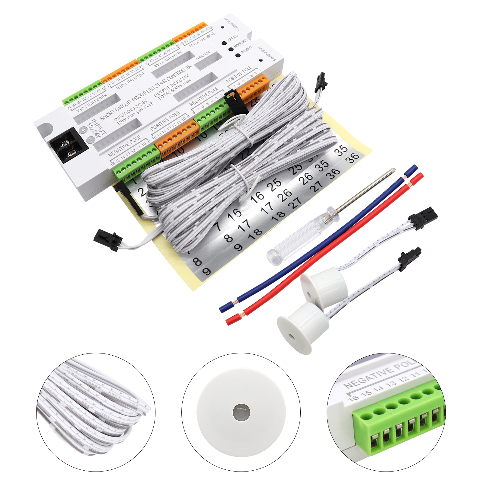 1-32 Steps Indoor Stair Light  - Motion Sensor Pir Wired reseña y precio