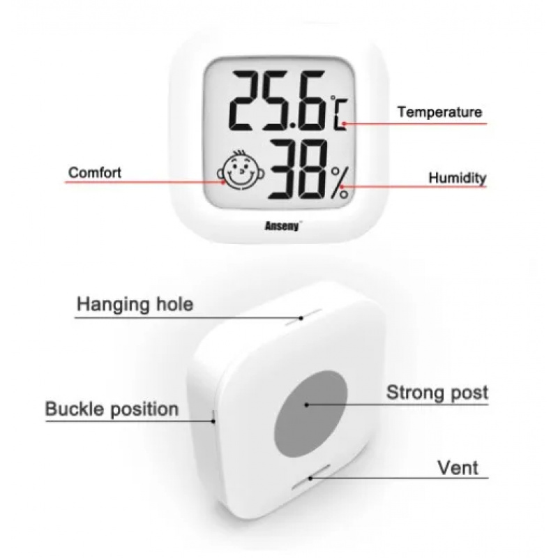 LCD Digital Thermometer Hygrom - Home Automation Industry reseña y precio