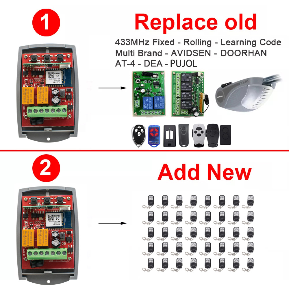 Tuya Auto Gate Control Opener  - 433Mhz Receiver Module reseña y precio