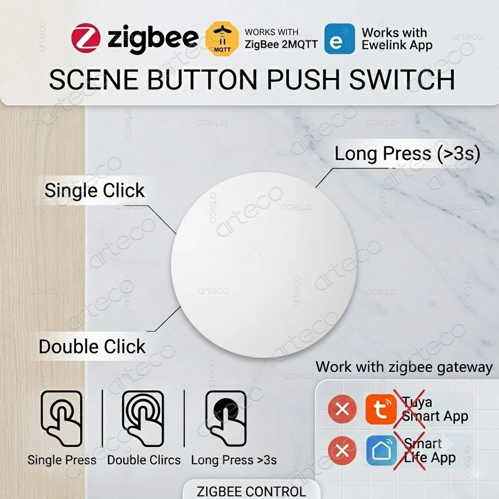 Zigbee Button Scene Switch Wir - Home Automation Ideas reseña y precio