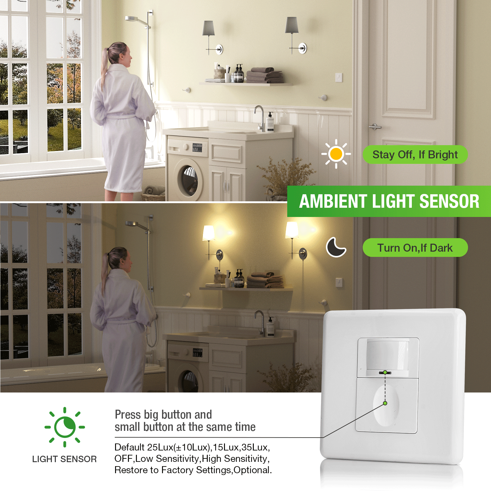Motion Sensor Switch with Occu - Motion Sensor Pir Wired reseña y precio