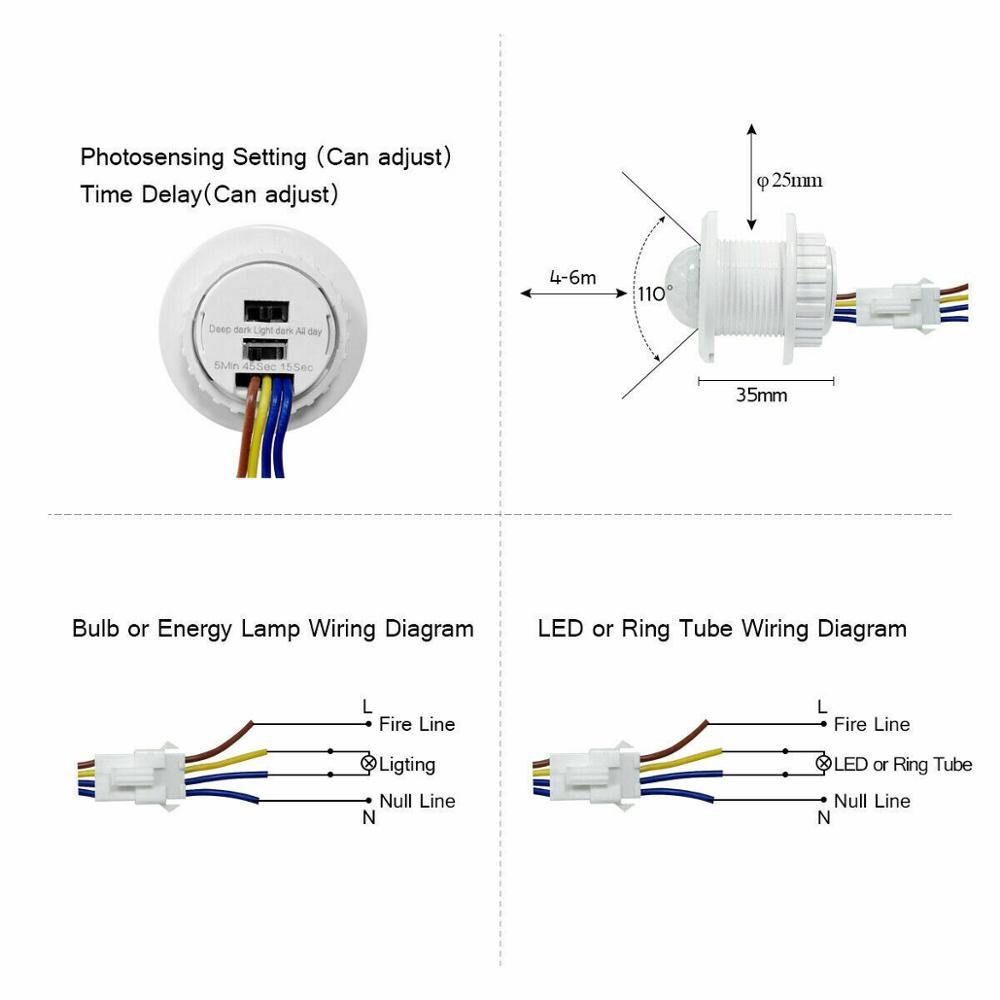 Time Delay PIR Infrared Body M - Motion Sensor Pir Wired reseña y precio