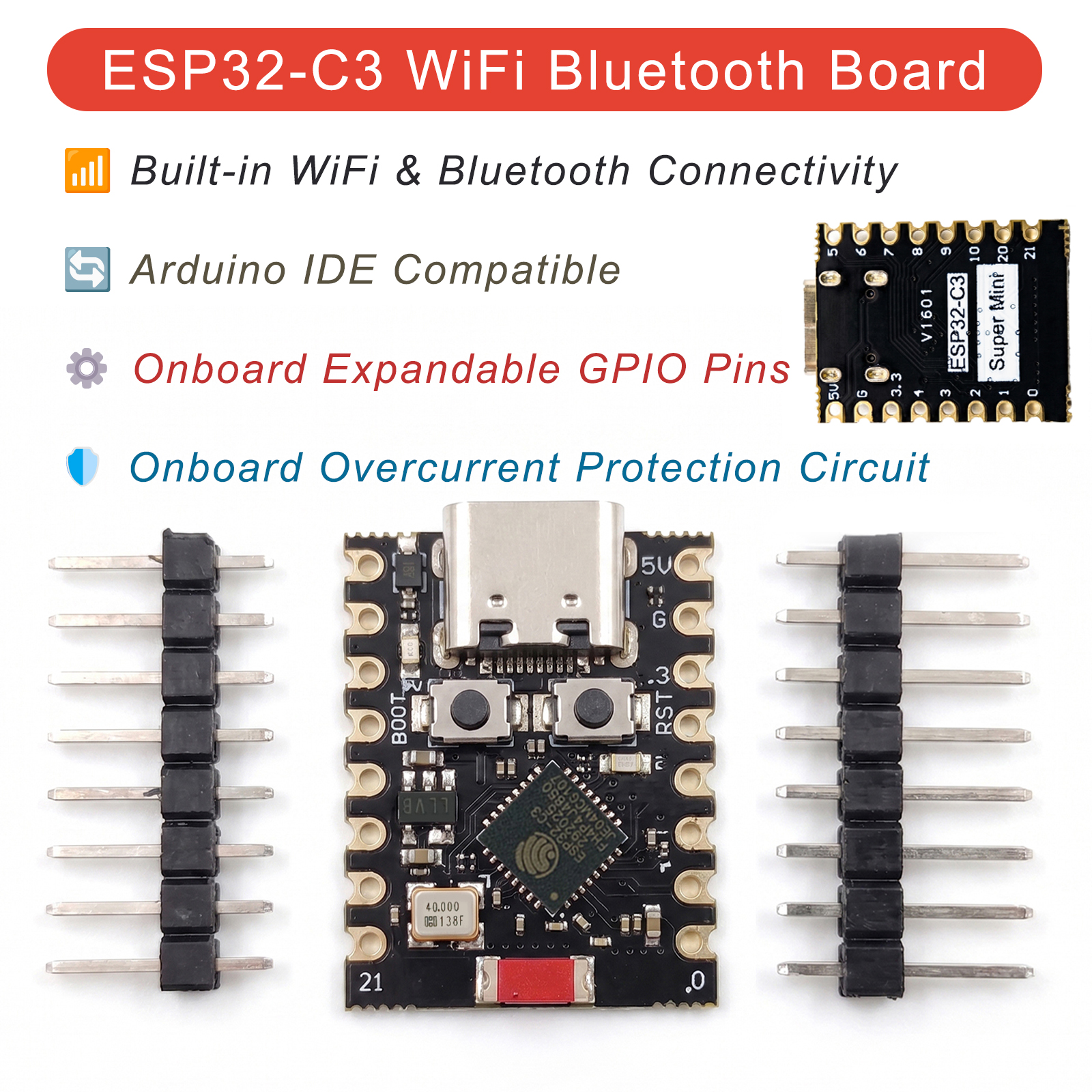 1-10PCS ESP32-C3 SuperMini Dev - Home Automation With Arduino reseña y precio